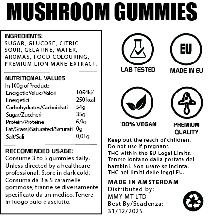 Mushroom Edibles Gummies MamaMary - Lion's mane functional mushrooms
