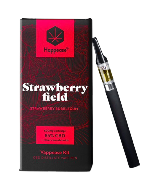 CBD VAPE: Happease Svapo CBD Starter Kit 85% Cannabis CBD-CBG-CBN Aroma Strawberry Field
