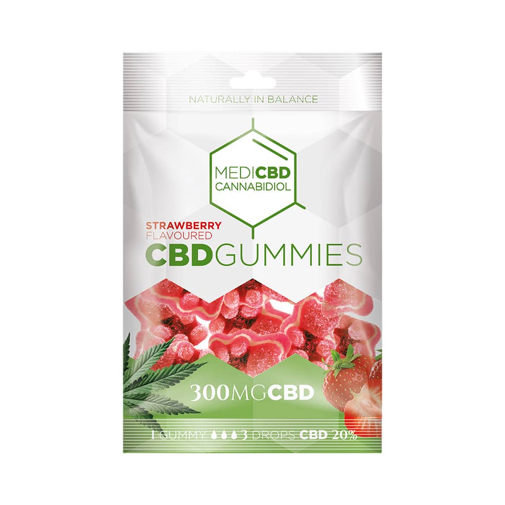 Orsetti gommosi CBD aromatizzati alla fragola MediCBD (300 mg) - mamamary