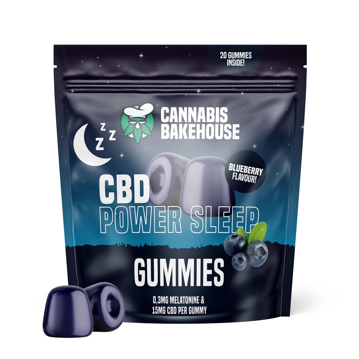 CBD GUMMY BEARS blueberry Flavor (4mg CBD per gummy) - mamamary