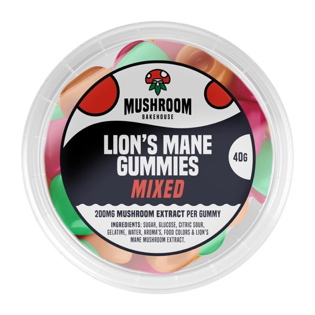 Mushroom Bakehouse Lion’s Mane Gummies mixed- mamamary