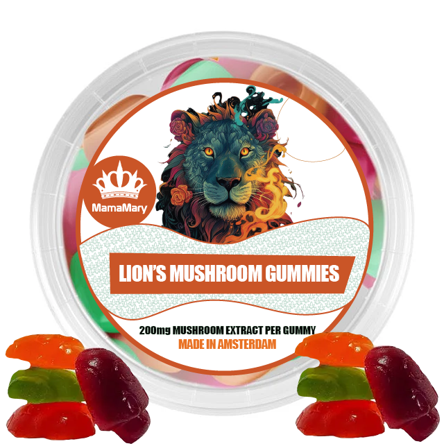 Gomitas comestibles de hongos MamaMary - Hongos funcionales Melena de león 