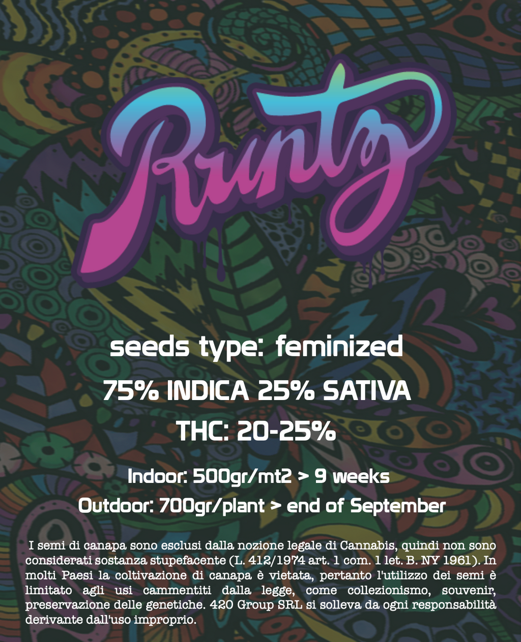 Runtz Semi di Cannabis Femminizzati THC Seeds  | THC 20-25% - MamaMary
