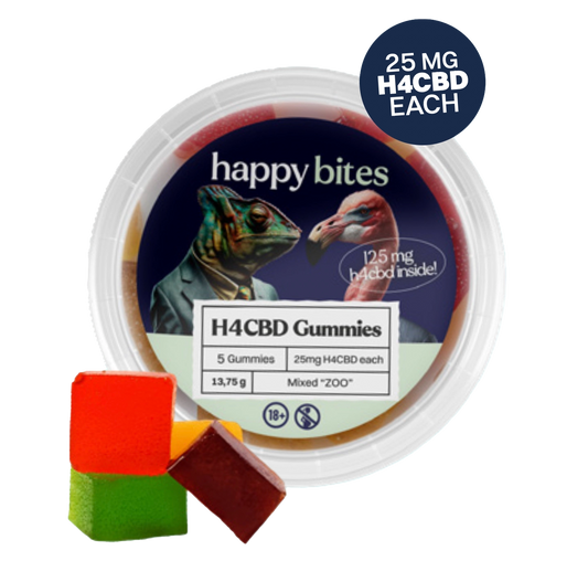 Highly Effective H4CBD Gummies with 125 mg H4CBD (90%) - 5 pieces x 25 mg - MamaMary