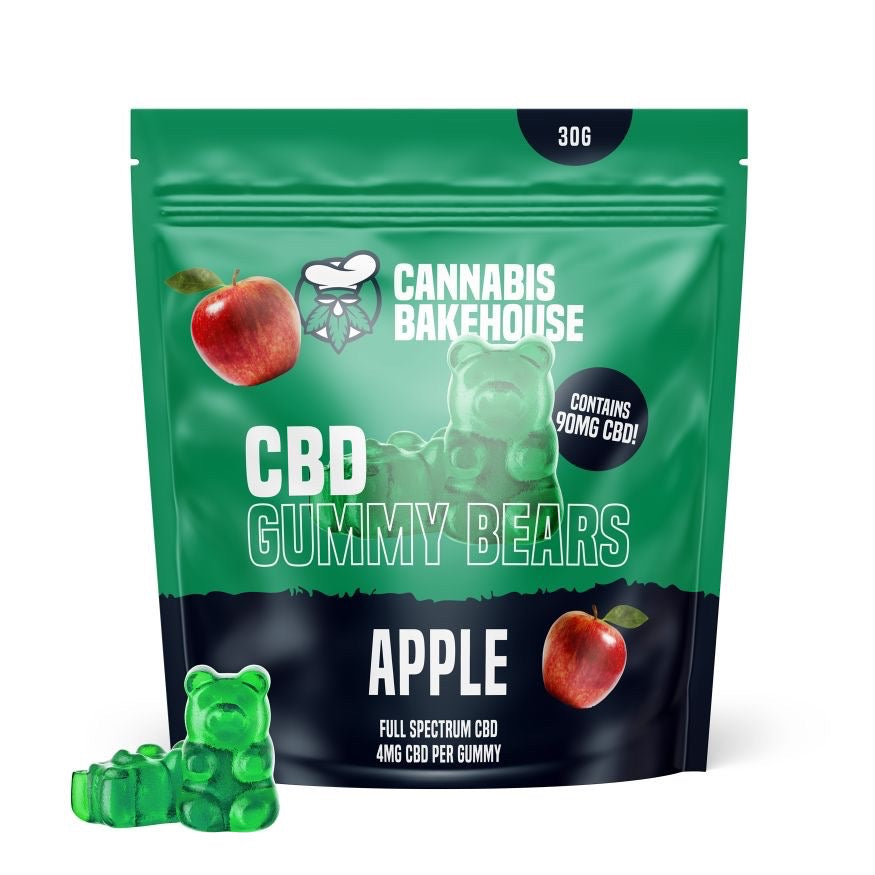 CBD GUMMY BEARS apple Flavor (4mg CBD per gummy) - mamamary