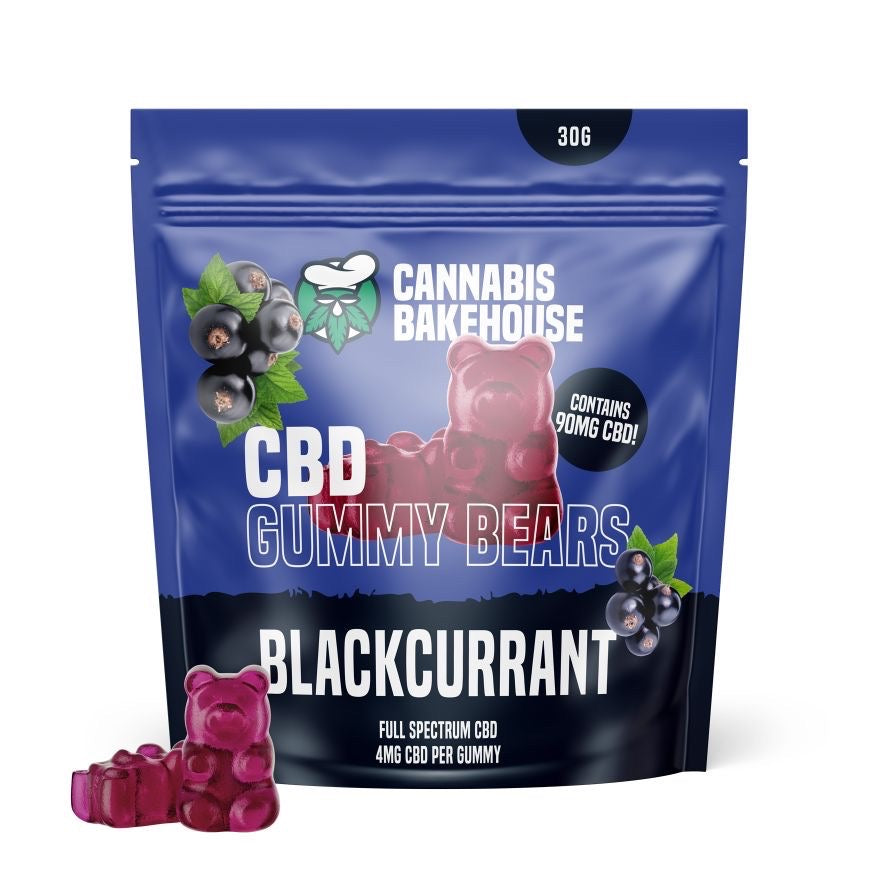CBD GUMMY BEARS blackcurrant Flavor (4mg CBD per gummy) - mamamary