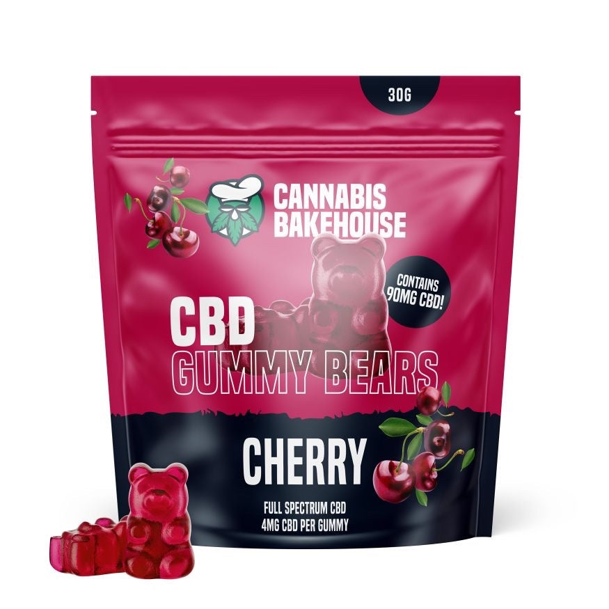 CBD GUMMY BEARS cherry Flavor (4mg CBD per gummy) - mamamary