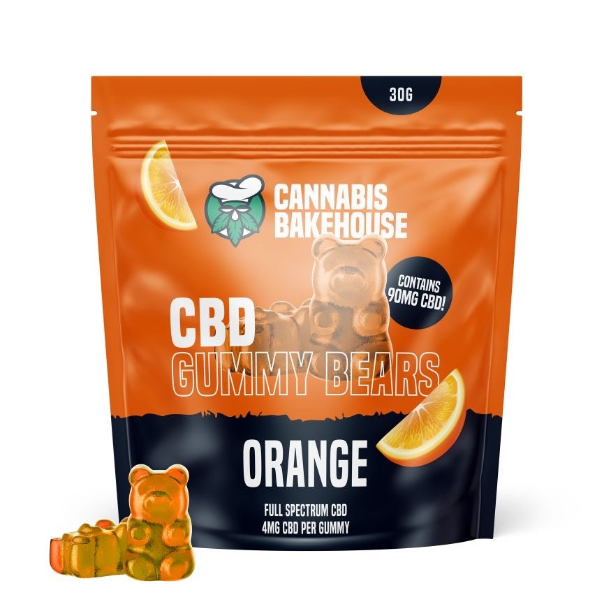 CBD GUMMY BEARS orange Flavor (4mg CBD per gummy) - mamamary