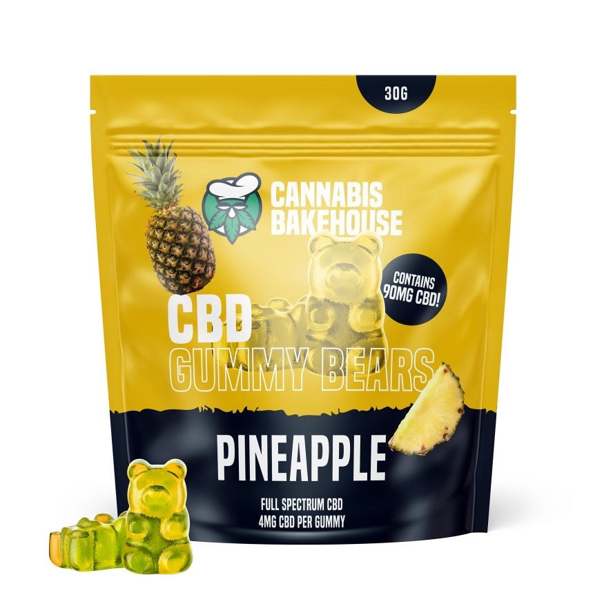CBD GUMMY BEARS pineapple Flavor (4mg CBD per gummy) - mamamary