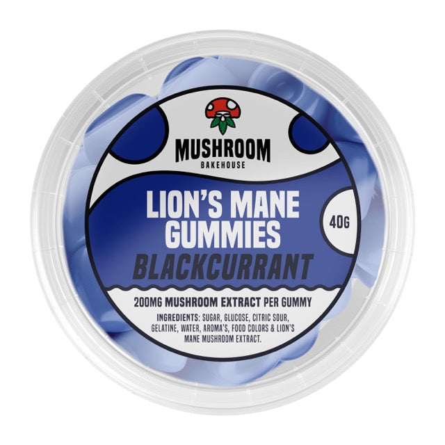 Mushroom Bakehouse Lion’s Mane Gummies  Blackcurrant- mamamary