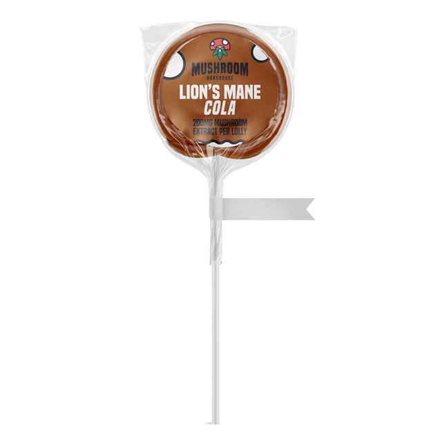 Mushroom Bakehouse Lion’s Mane Lollypops Cola (200mg mushroom extract per lolly) - mamamary