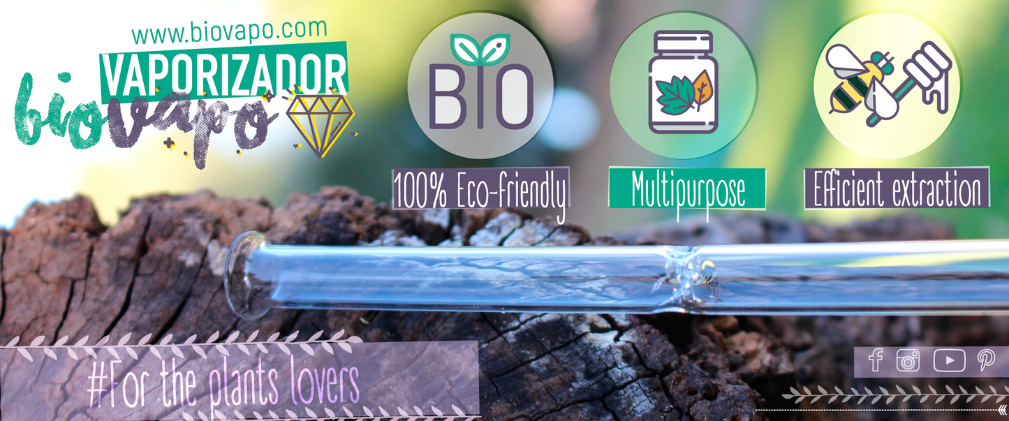BioVapo Vaporizzatore Ecologico Multiuso - vetro handmade - mamamary